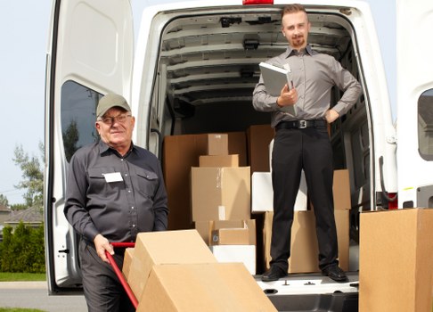 Local movers handling a high-rise apartment move in Docklands