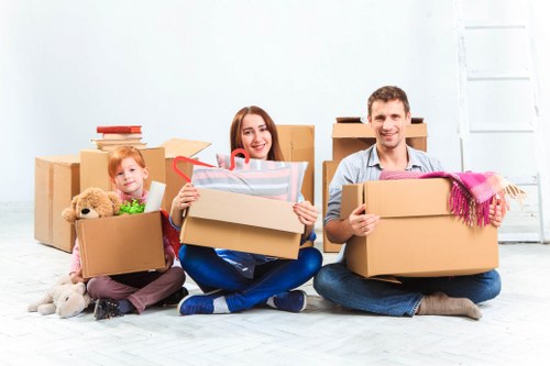 Packing and transporting office equipment during a local relocation