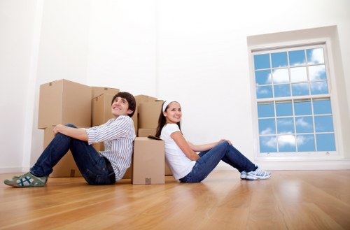 Furniture and electrical items being sorted for compliant recycling