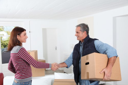 Unpacking boxes in a Docklands apartment or office after relocation