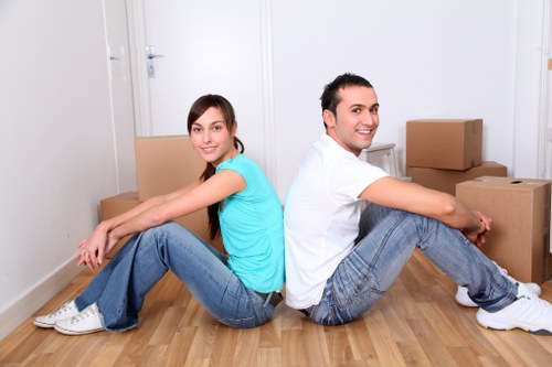 Local removals company preparing a vehicle for a Docklands relocation
