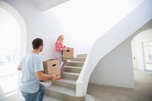 Local packing team preparing items for an inner-city Docklands move