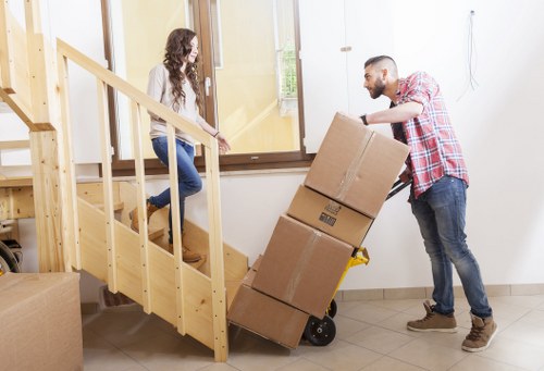 Docklands moving truck preparing for apartment and storage move