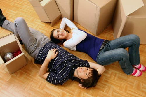 Residential packing materials for a Docklands home move